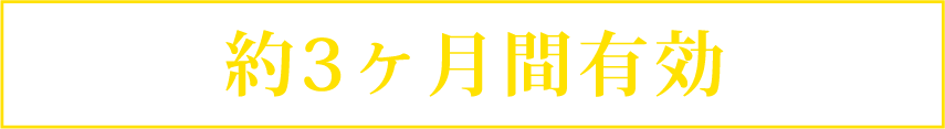 約3ヶ月間有効