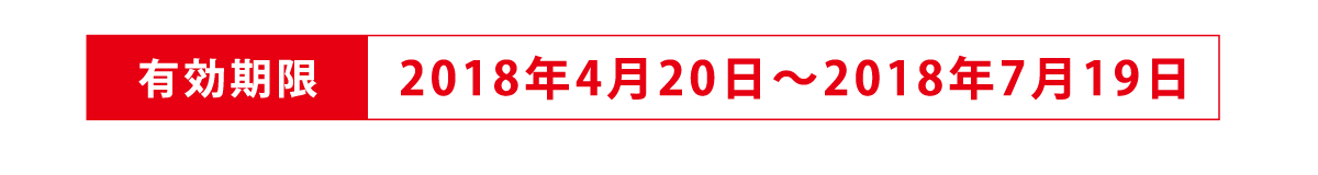 有効期限：2018年2月23日～2018年5月22日